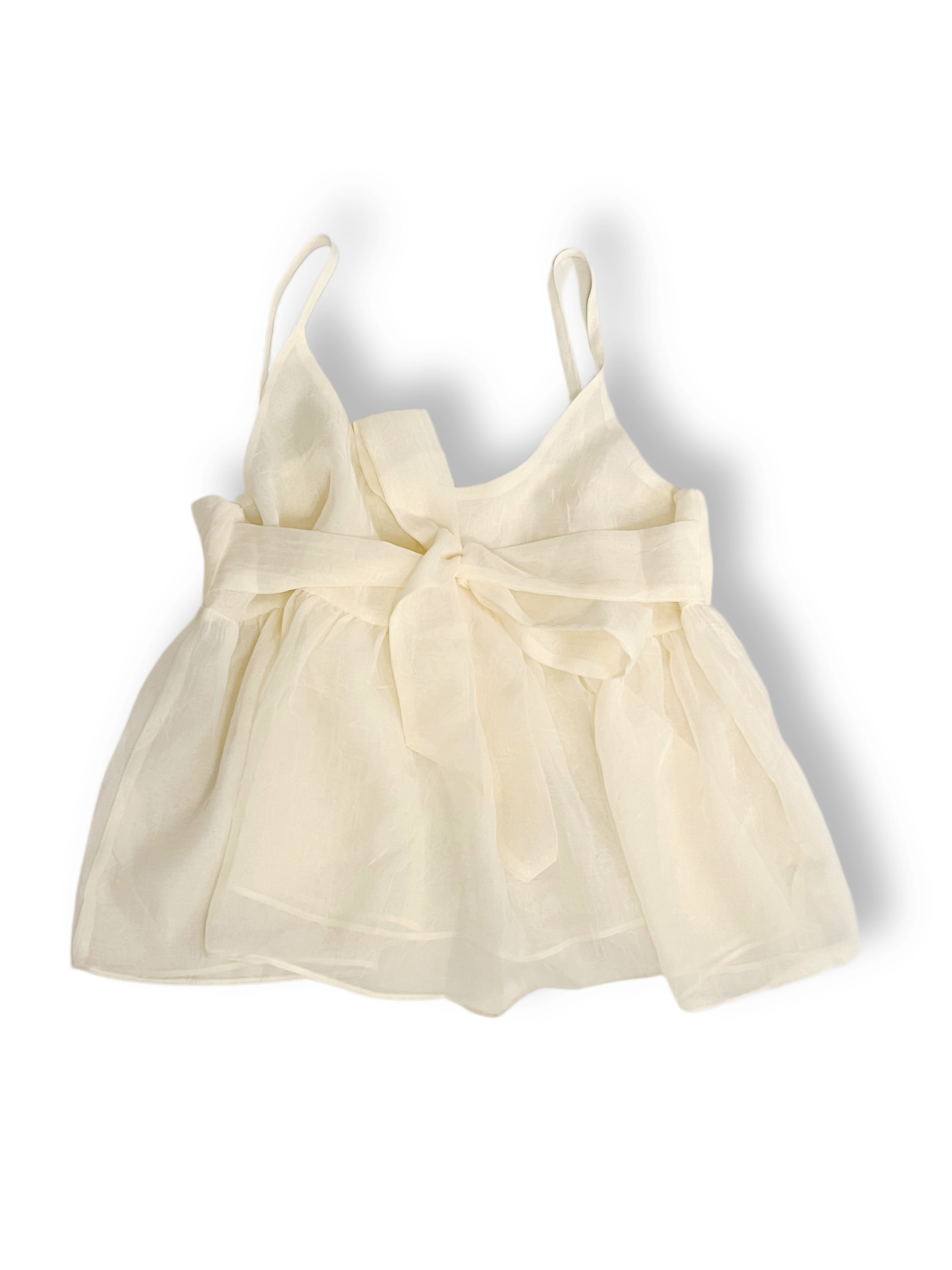 Ribbon Ruffle Layered Sleeveless