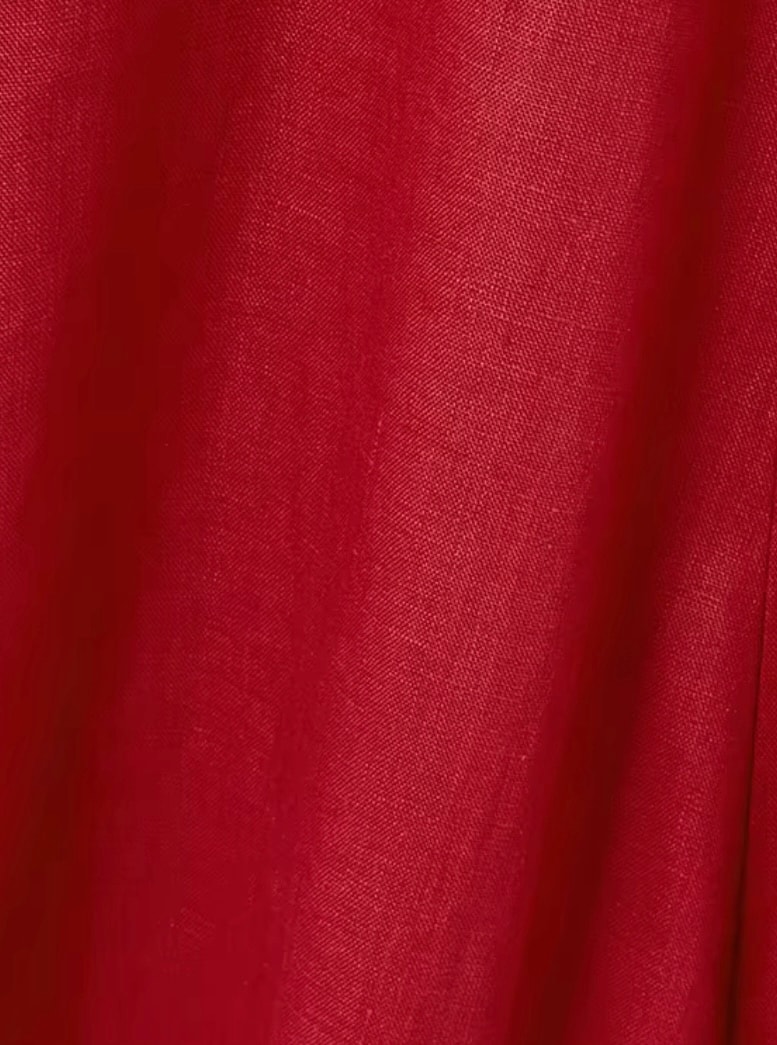 premium halter linen dress