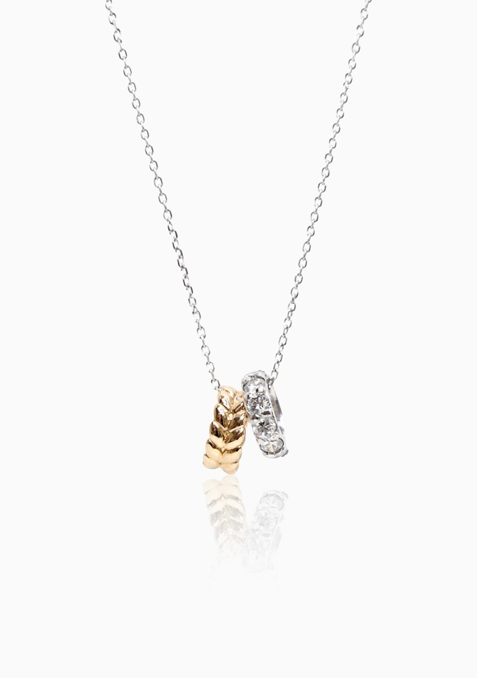 LEAF NECKLACE (Lab diamond)