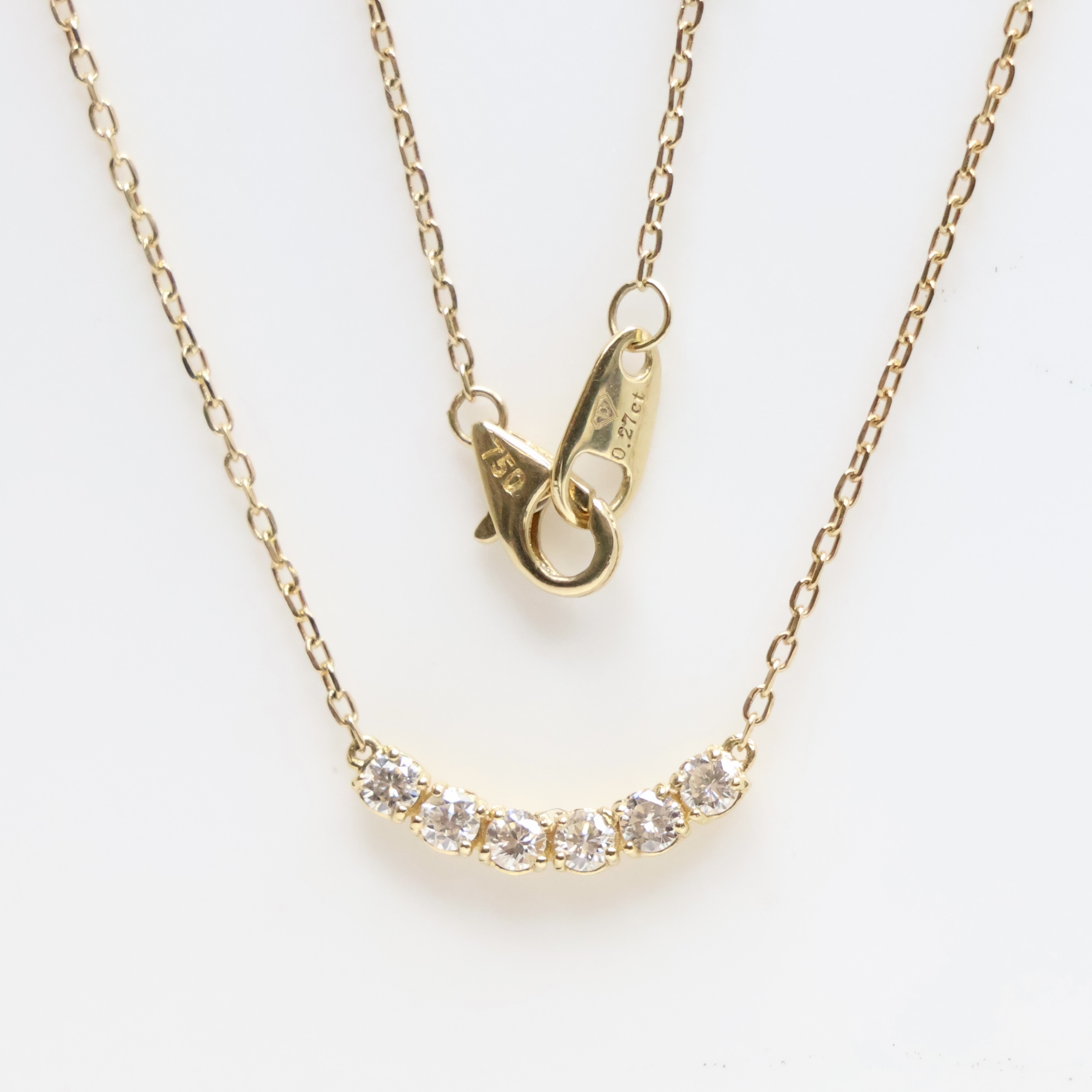 SIX DIAMONDS NECKLACE (natural diamonds)