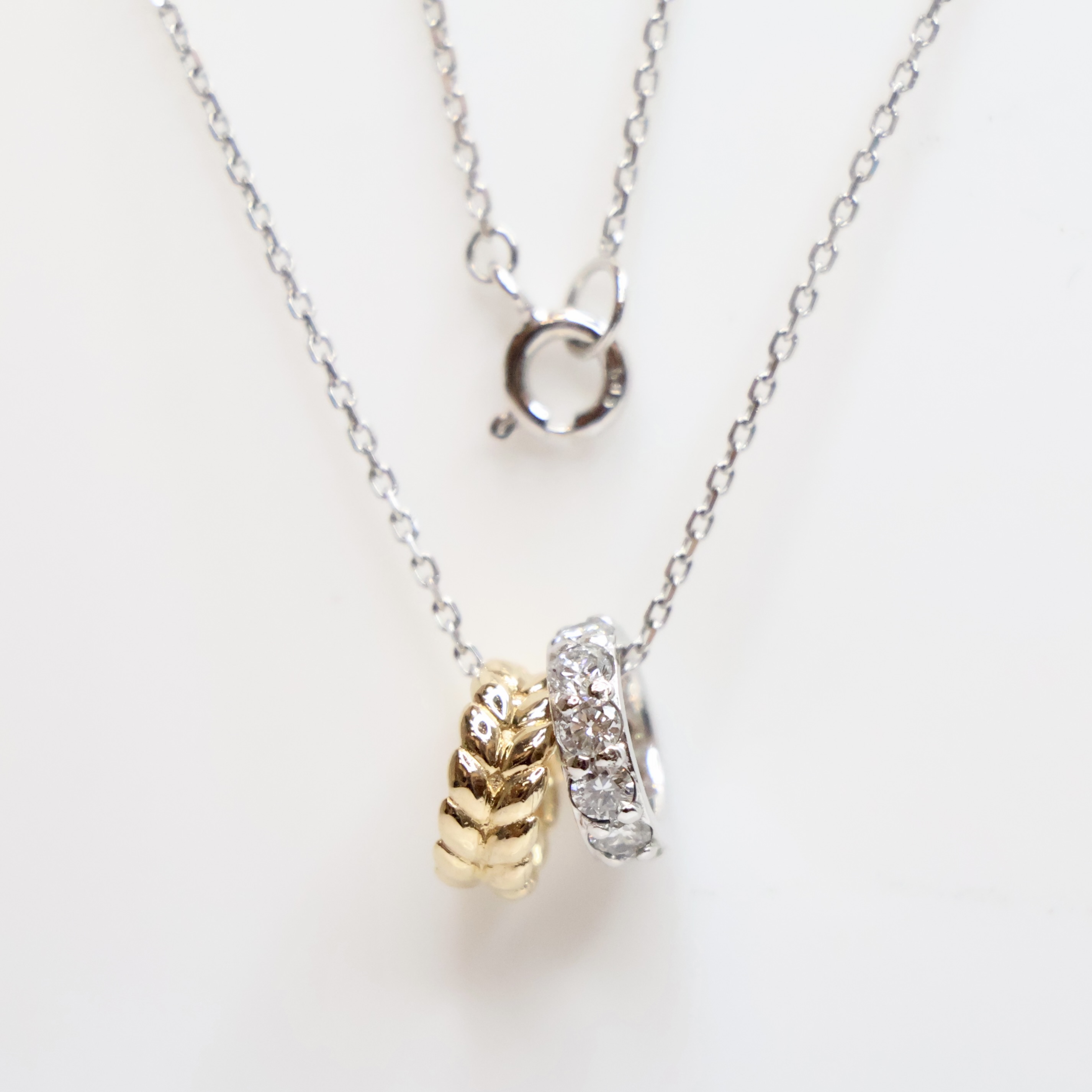 LEAF NECKLACE (Lab diamond)