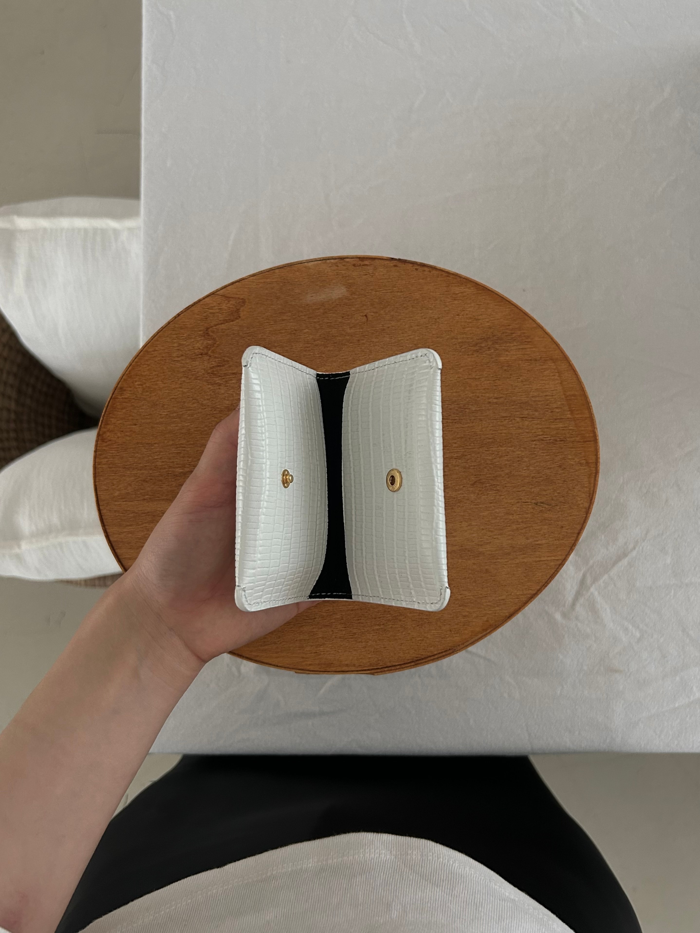 Lizard card pocket (White)