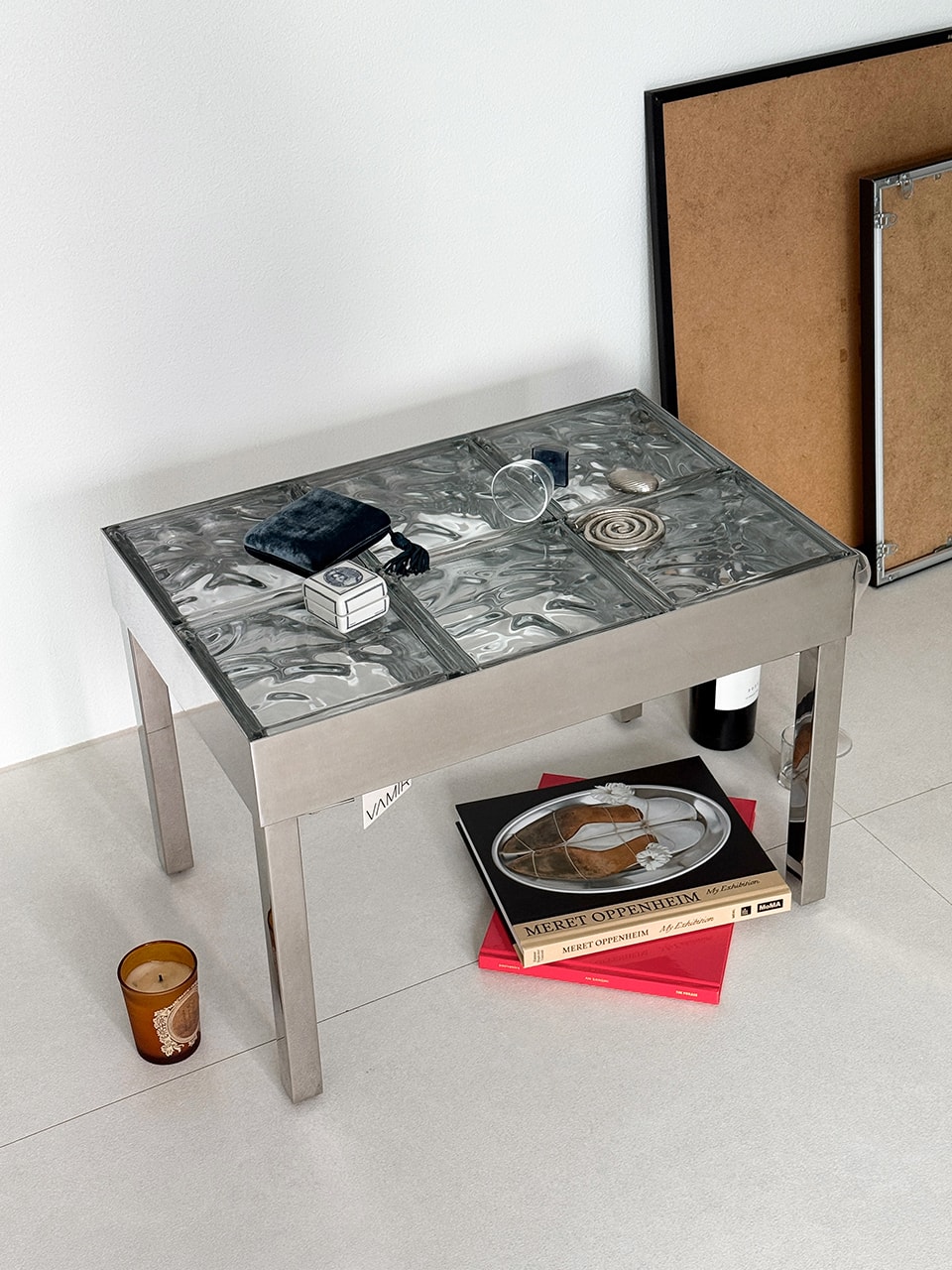 Aqua glass block table (아쿠아 유리 블럭 테이블)