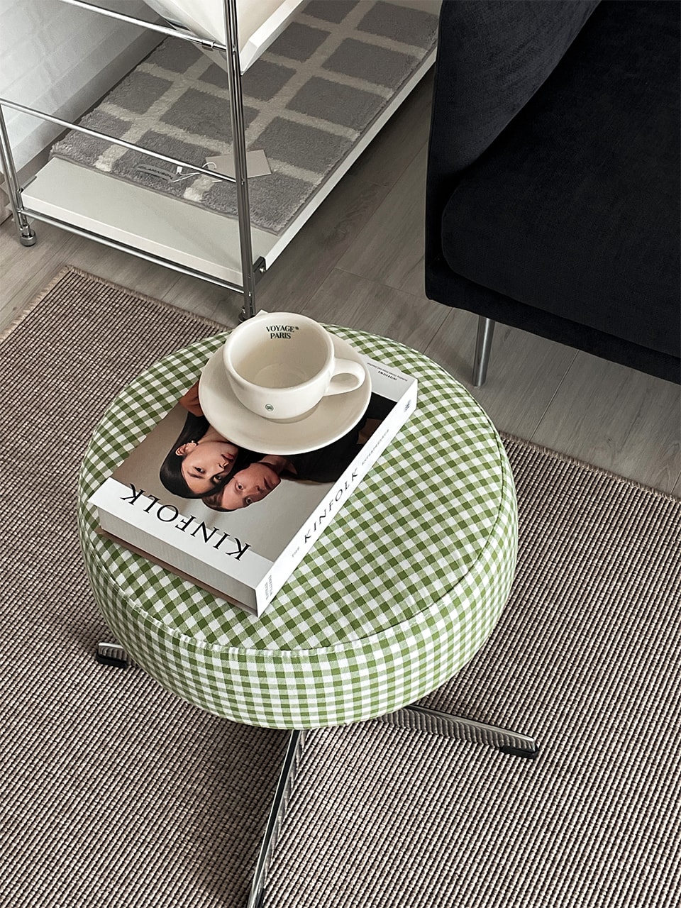Meringue fabric stool custom cover (머랭 패브릭 스툴 커스텀 커버)