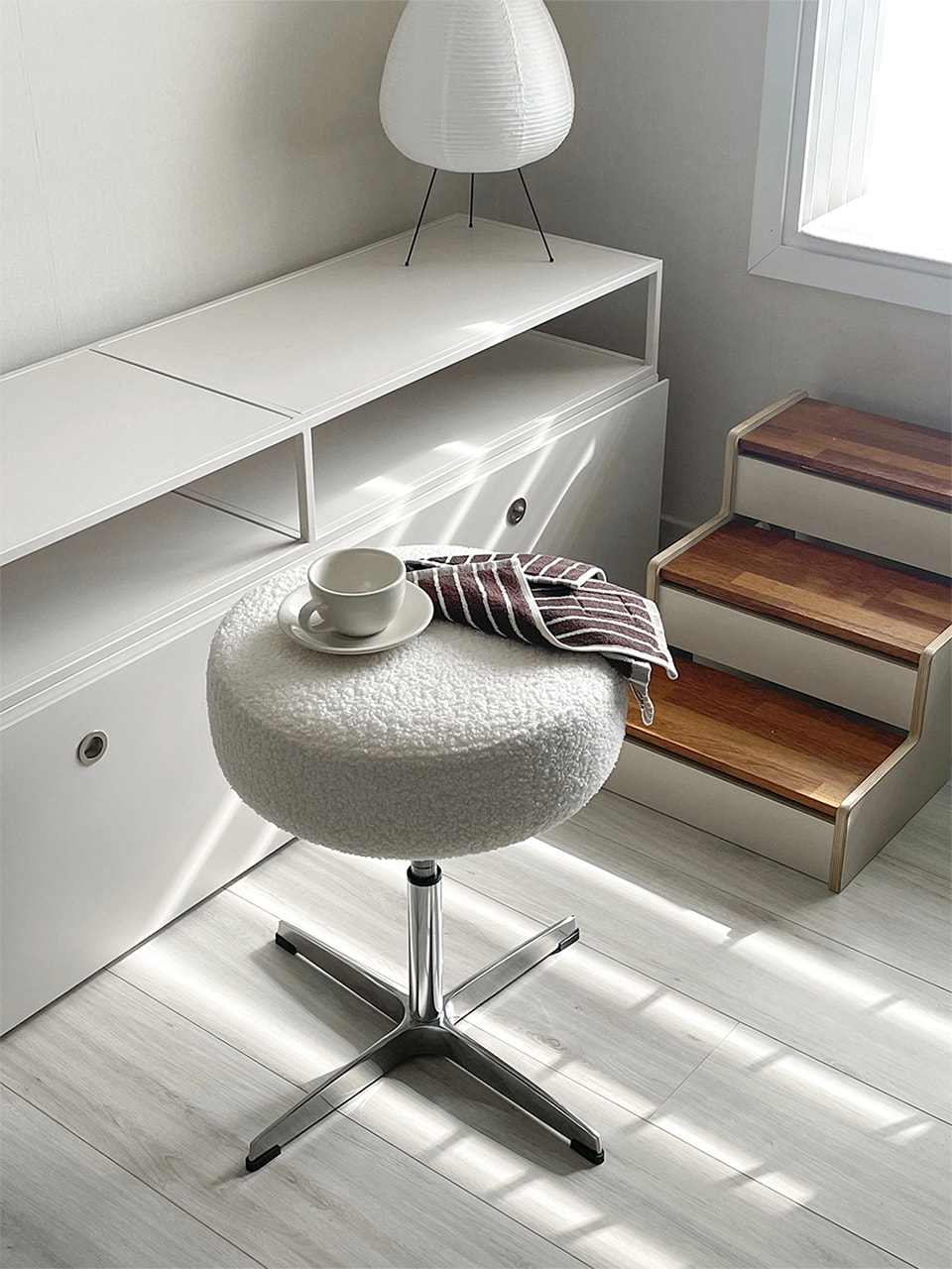Meringue fabric stool custom cover (머랭 패브릭 스툴 커스텀 커버)