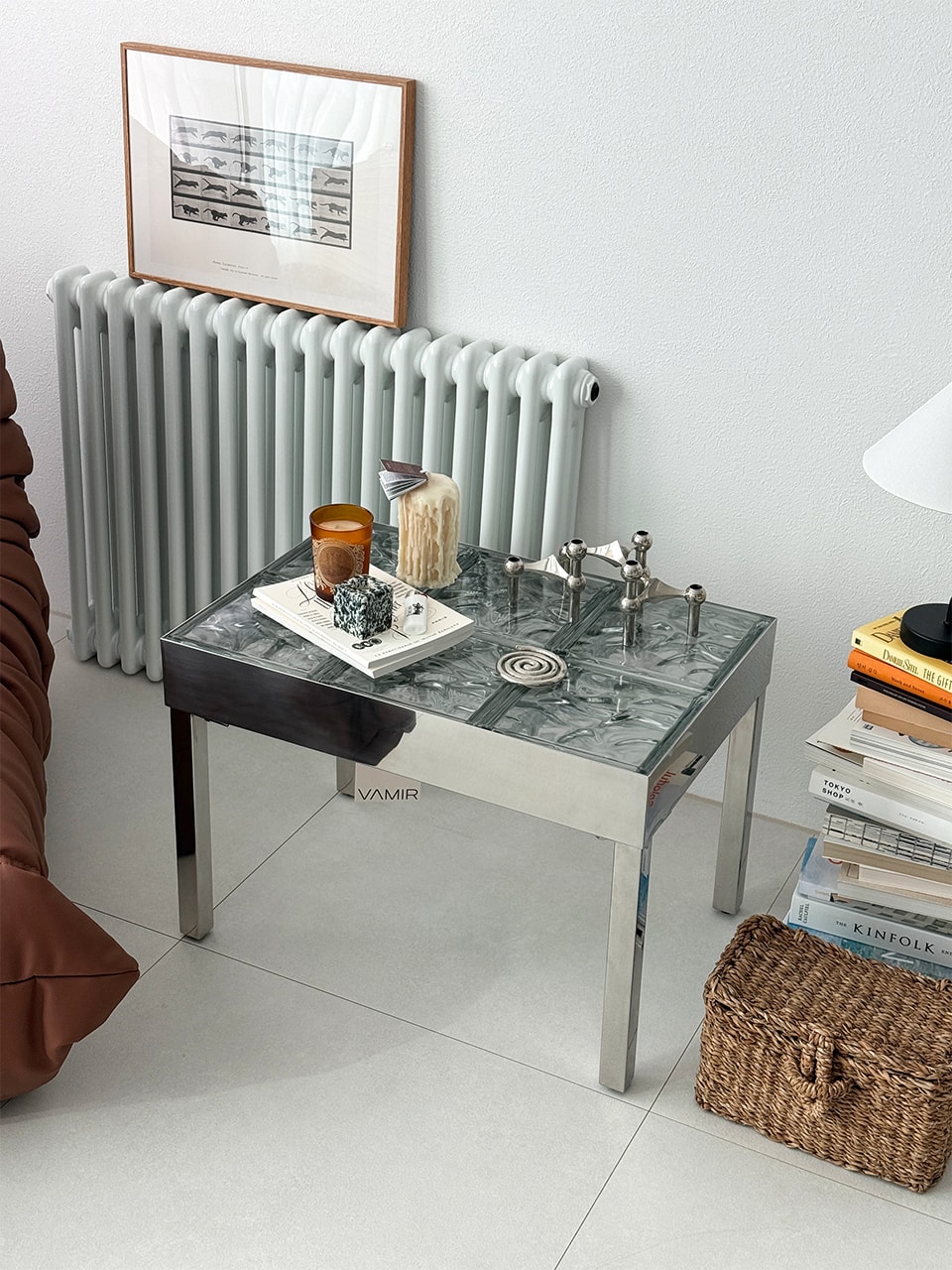 Aqua glass block table (아쿠아 유리 블럭 테이블)