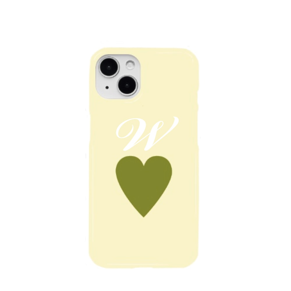 [Custom] Initial Heart Case Butter Cream
