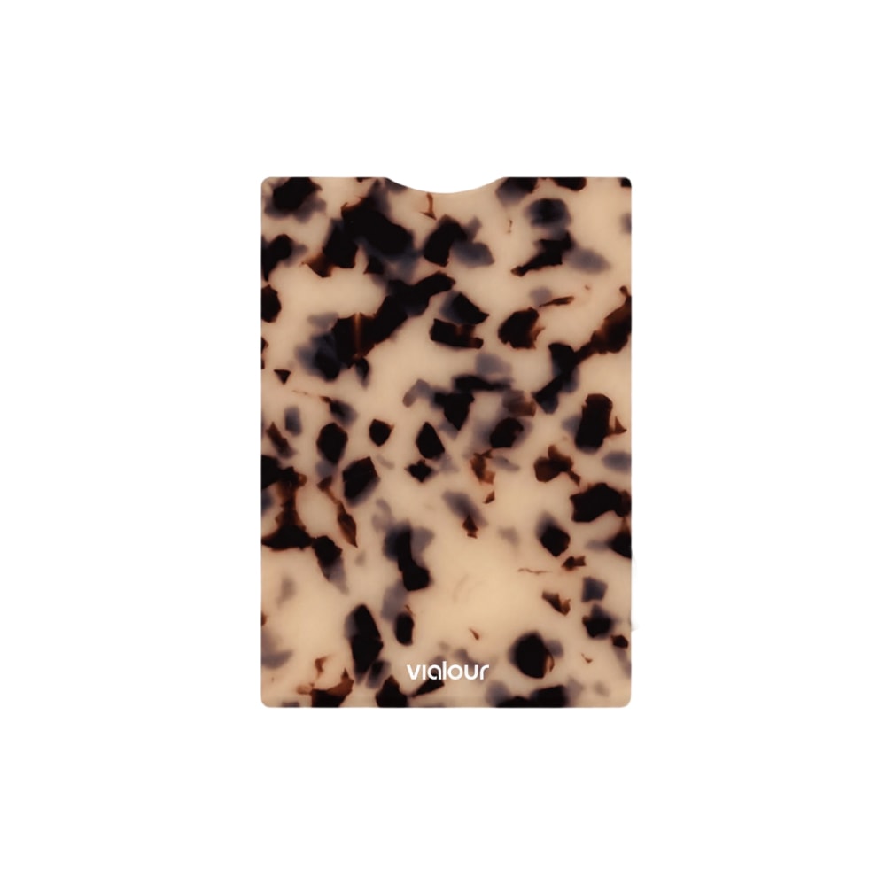 Leopard MagSafe Card Pocket Beige