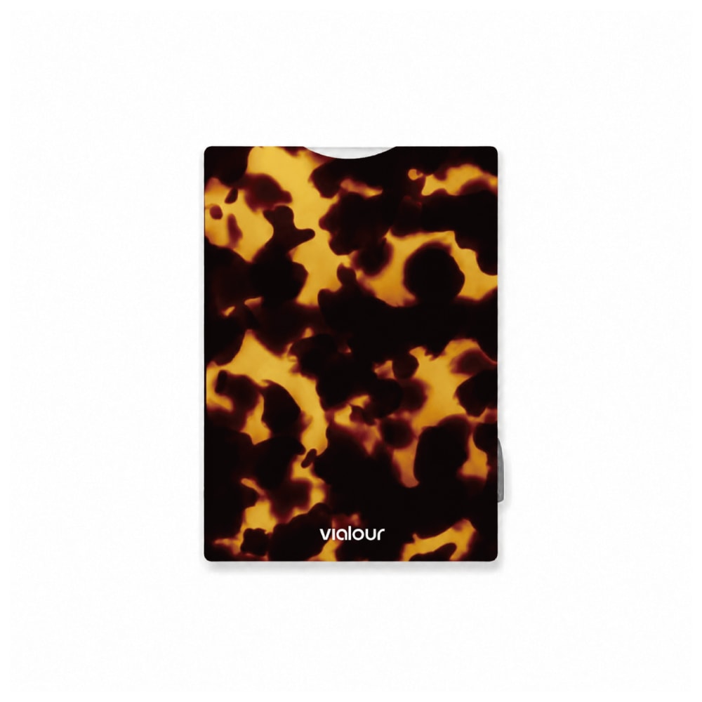 Leopard MagSafe Card Pocket Brown