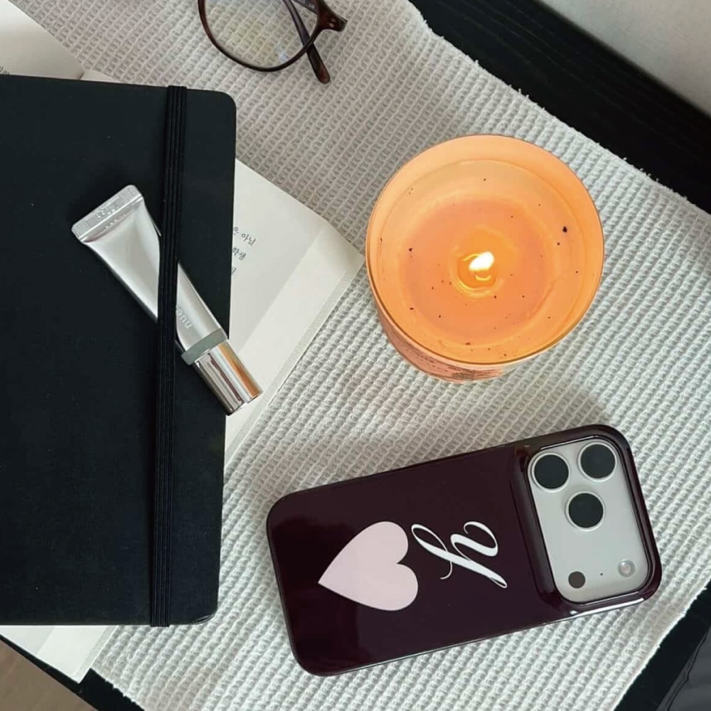 [Custom] Initial Heart Case Deep Purple