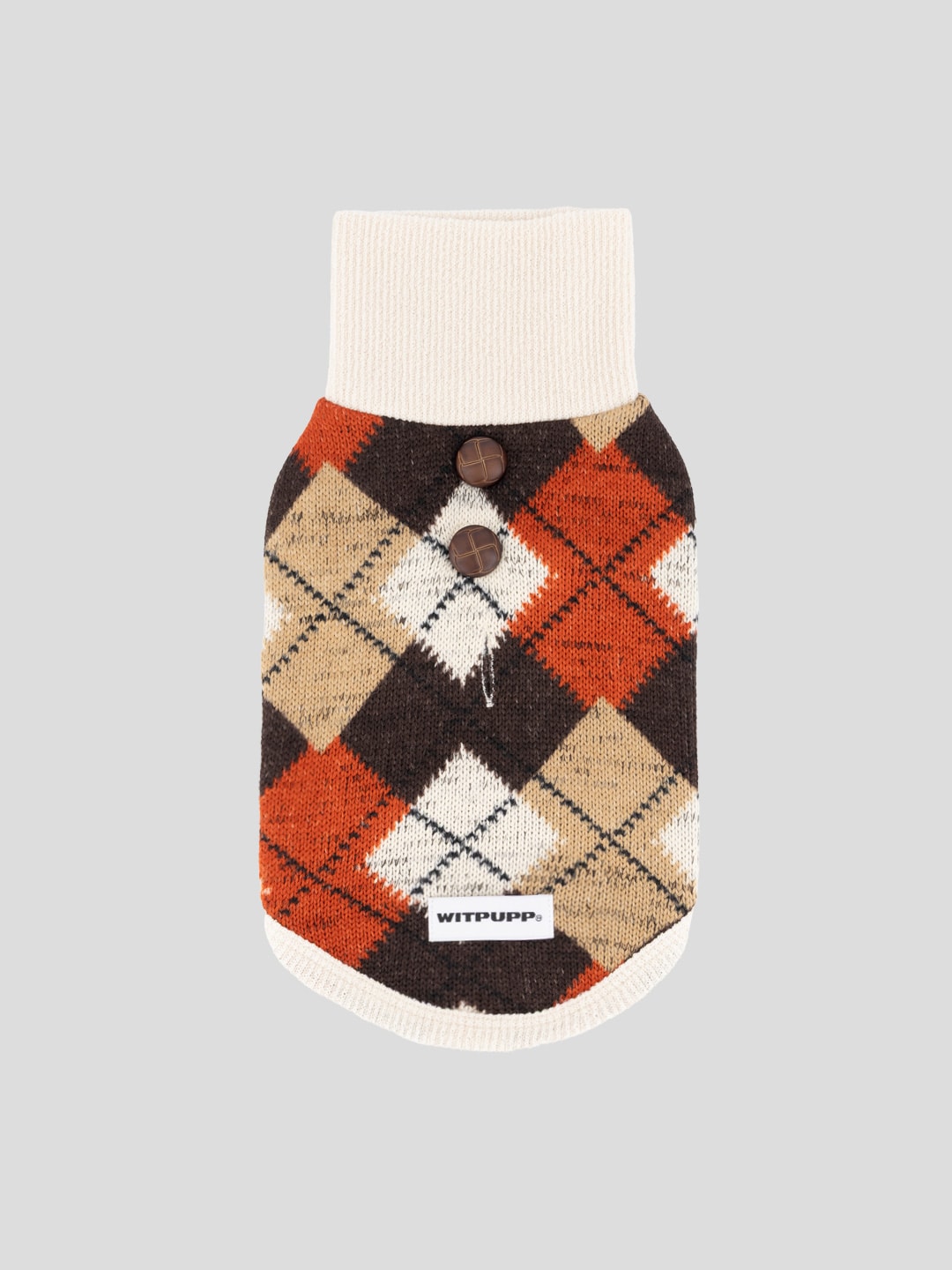 Turtleneck Pattern Knit_Argyle (Limited Fabric)