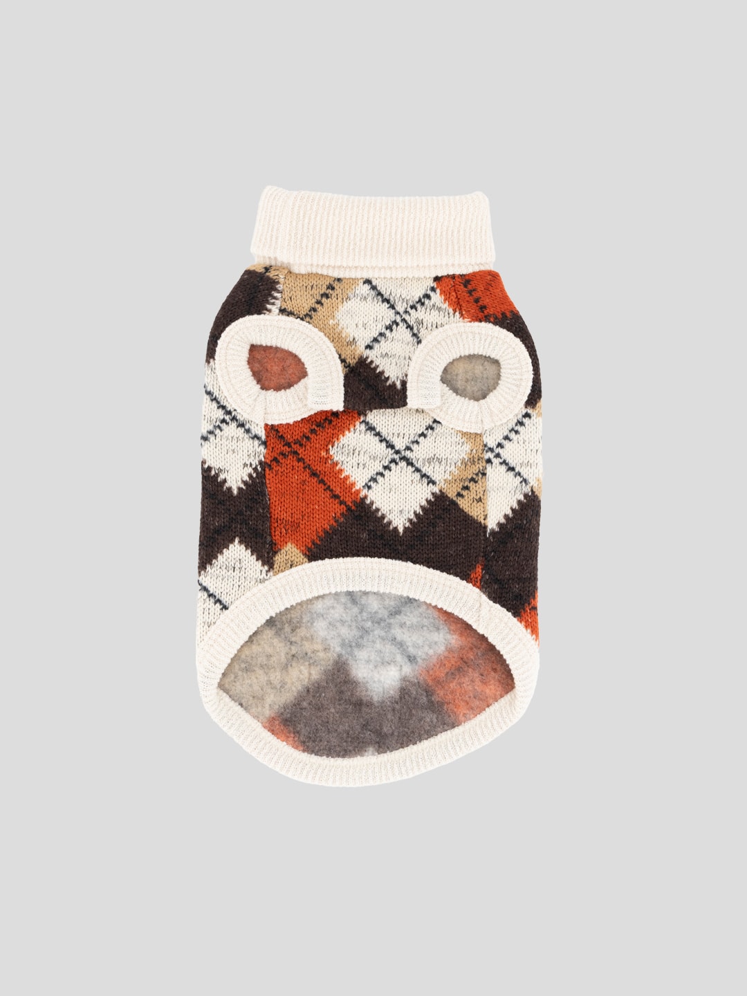 Turtleneck Pattern Knit_Argyle (Limited Fabric)