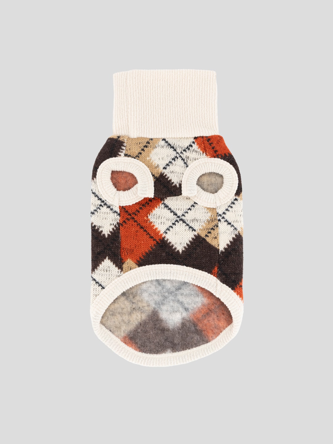 Turtleneck Pattern Knit_Argyle (Limited Fabric)