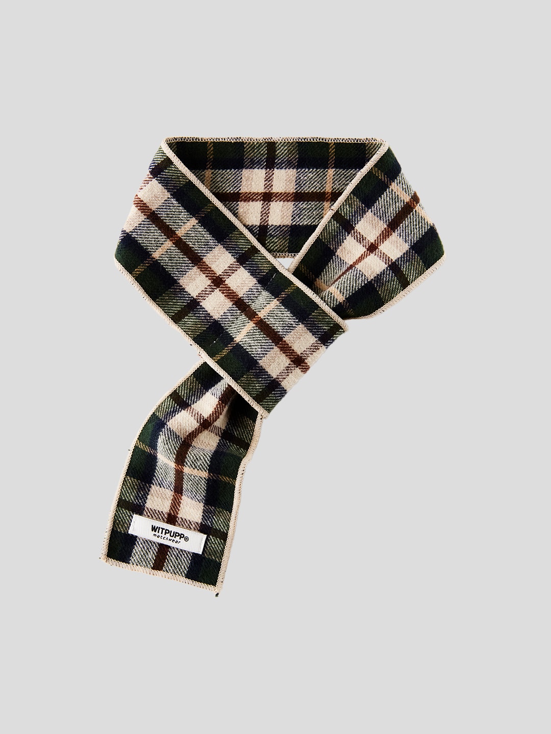 Plaid muffler_Green