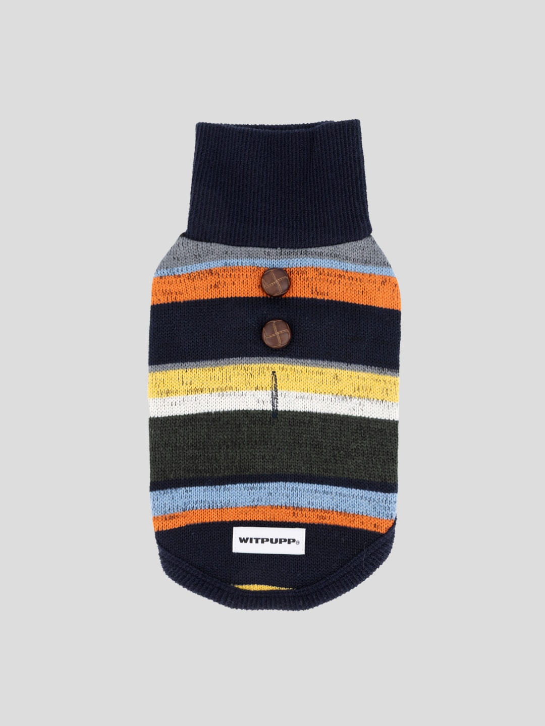 Turtleneck Pattern Knit_Stripe