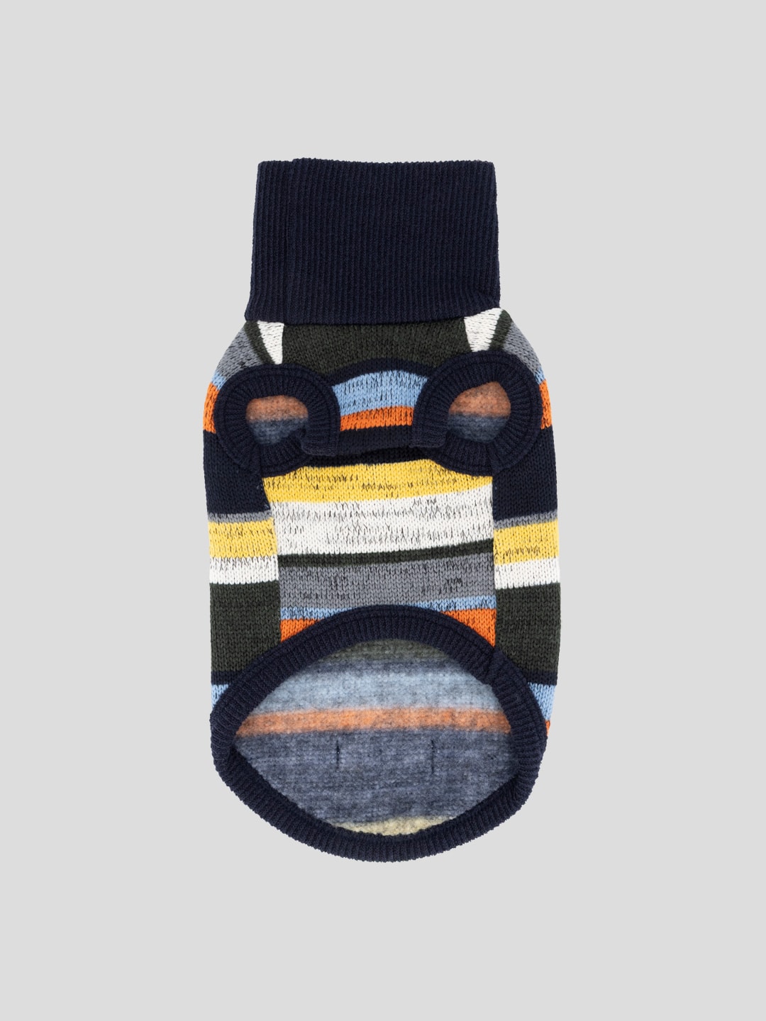 Turtleneck Pattern Knit_Stripe