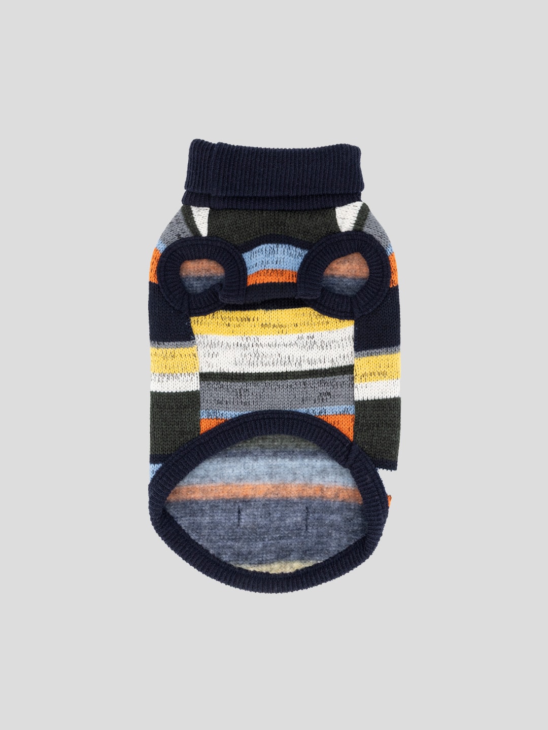 Turtleneck Pattern Knit_Stripe