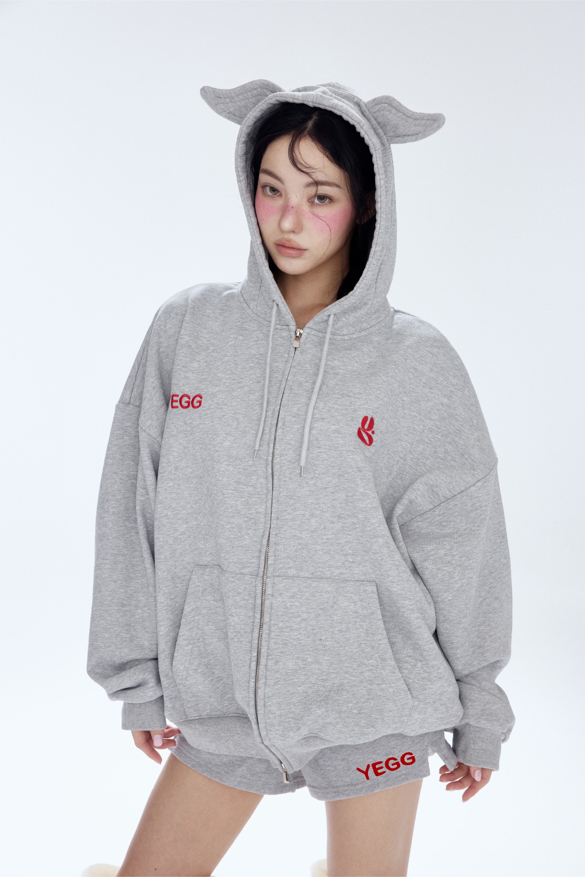 [WARM] Wing Hoodie Gray