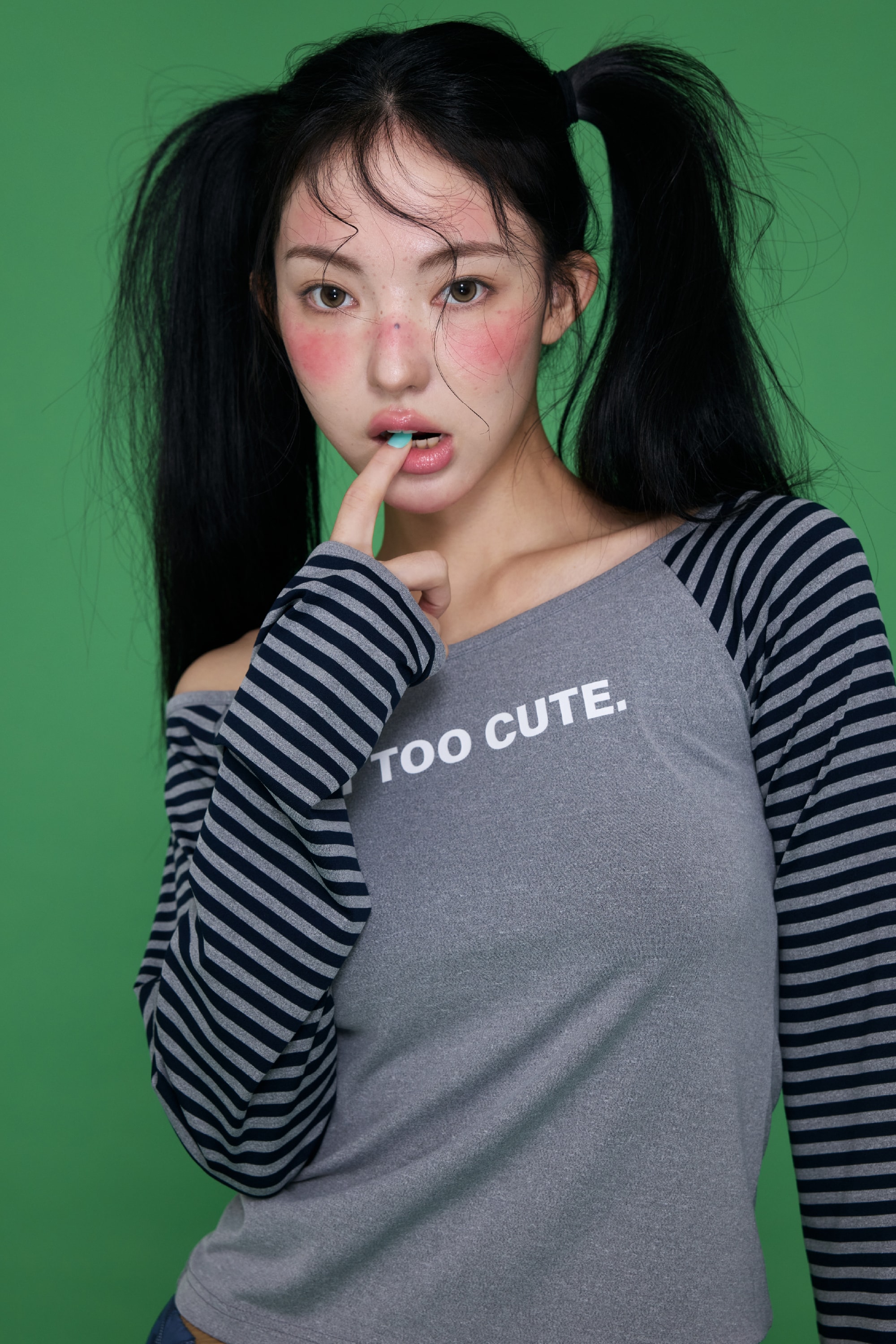 Stripe Sleeve T Gray