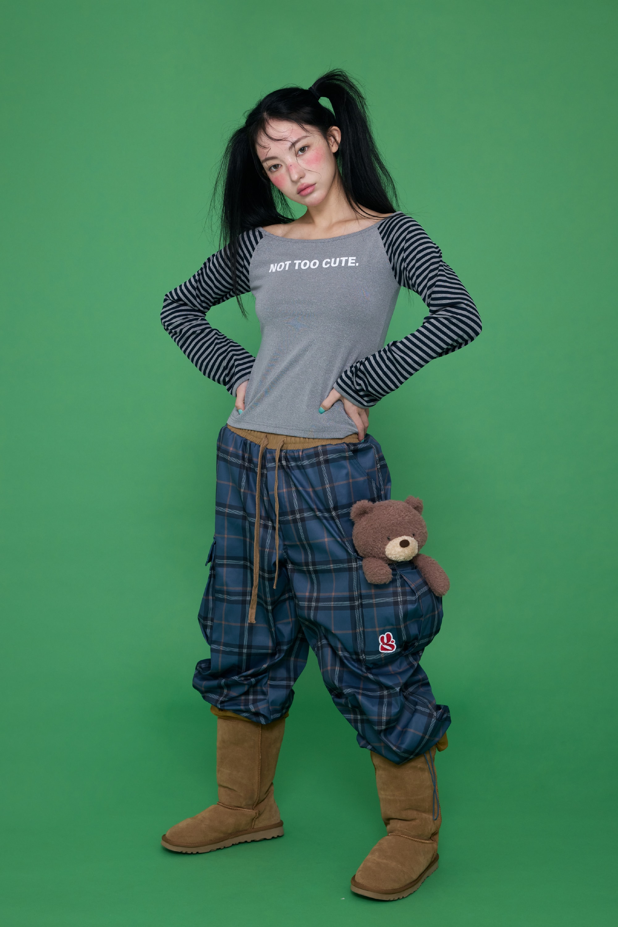 [9/18 순차출고] Mix Check Cargo Pants