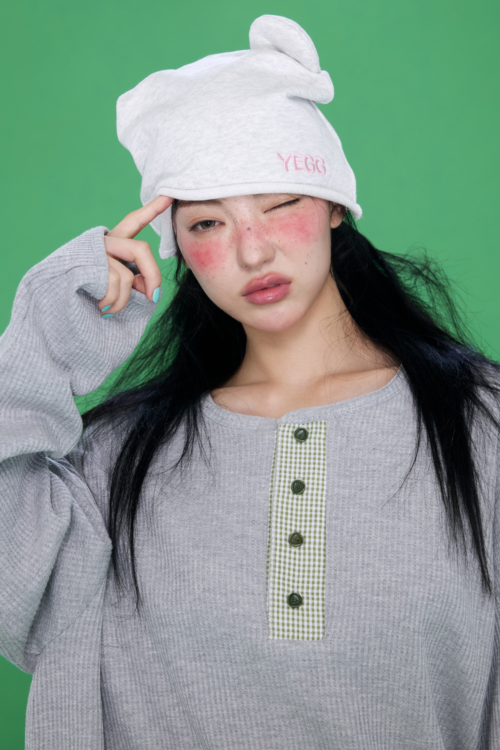 [9/22 순차출고] Bear Beanie White Melange