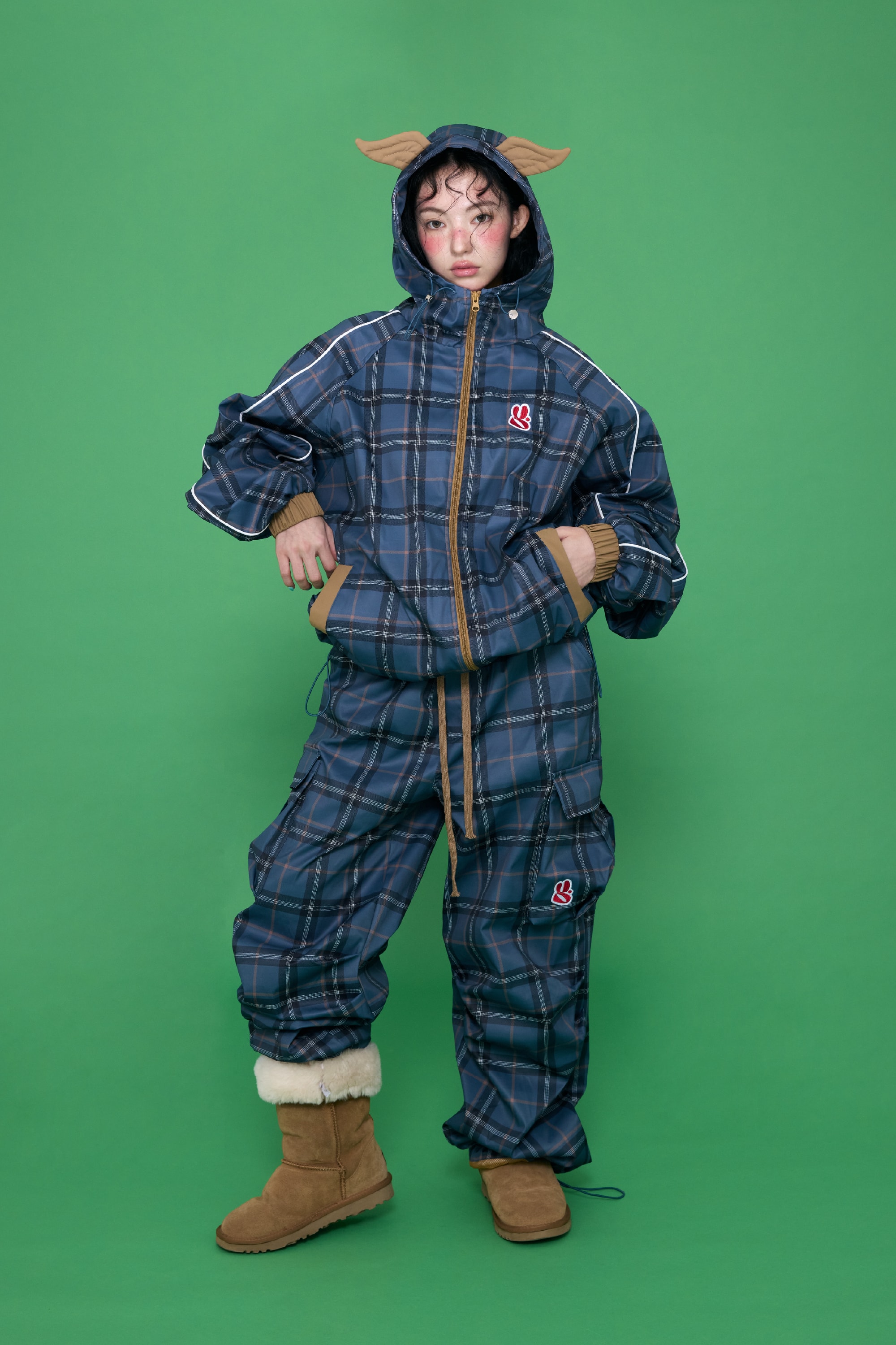 [9/18 순차출고] Wing Mix Check Windbreaker