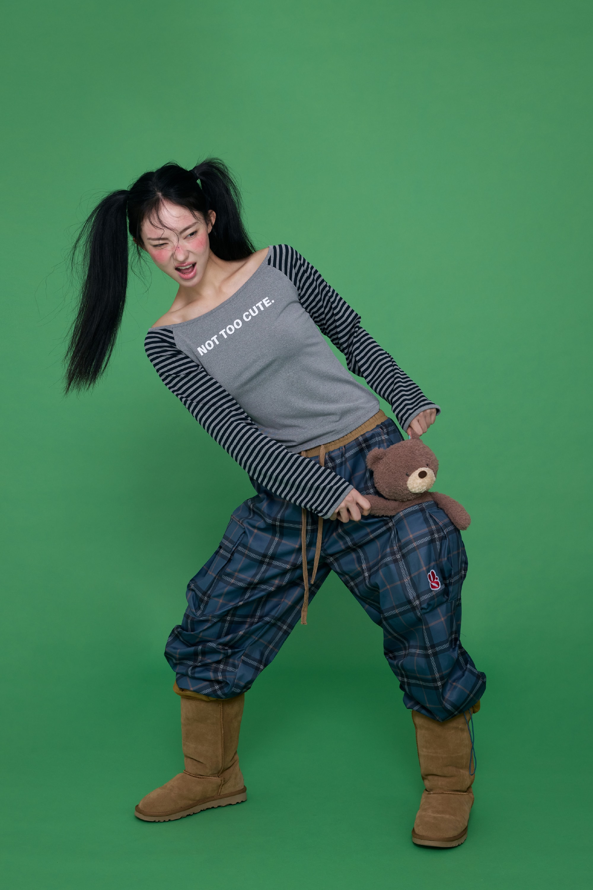 [9/18 순차출고] Mix Check Cargo Pants