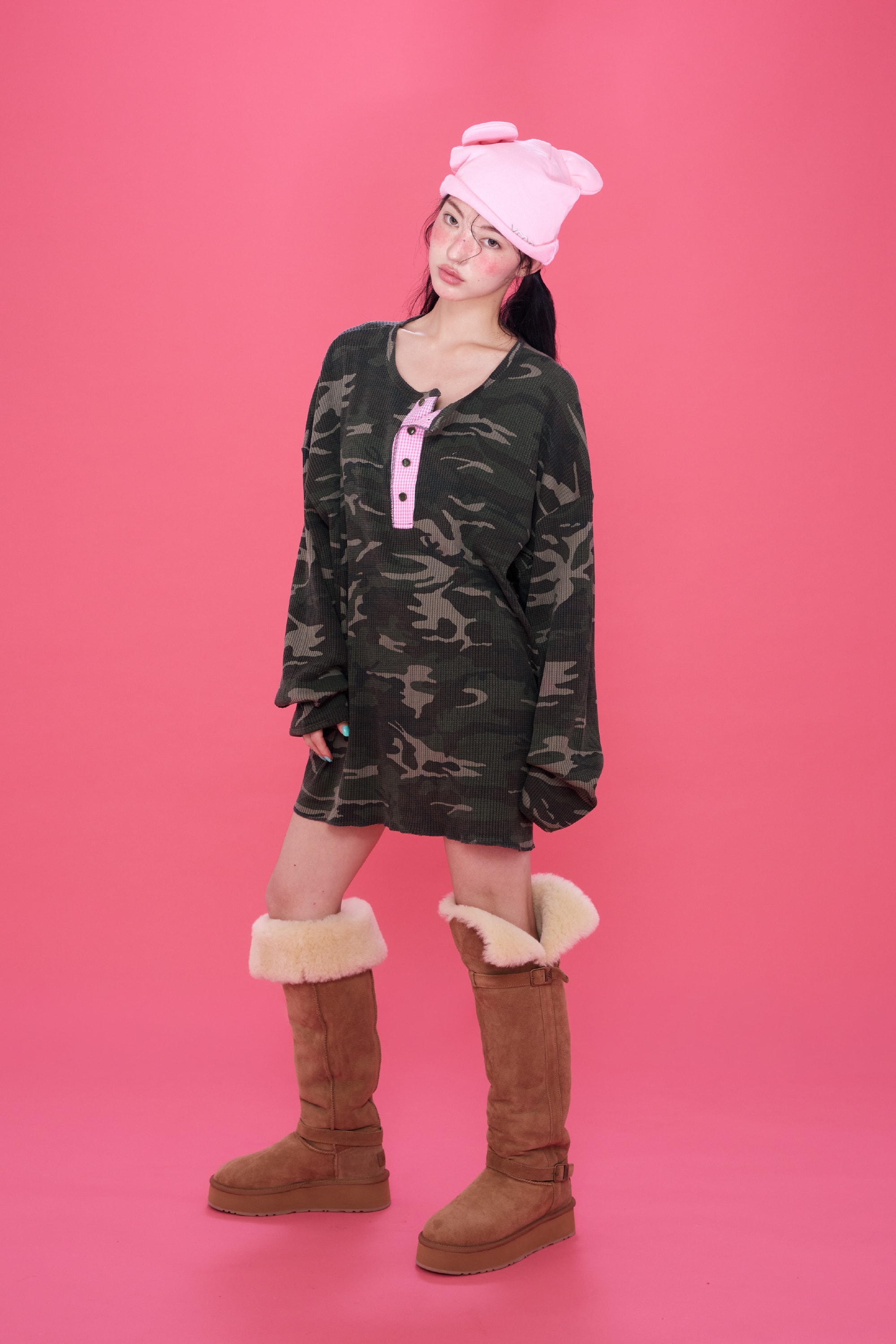[9/22 순차출고] Bear Beanie Pink