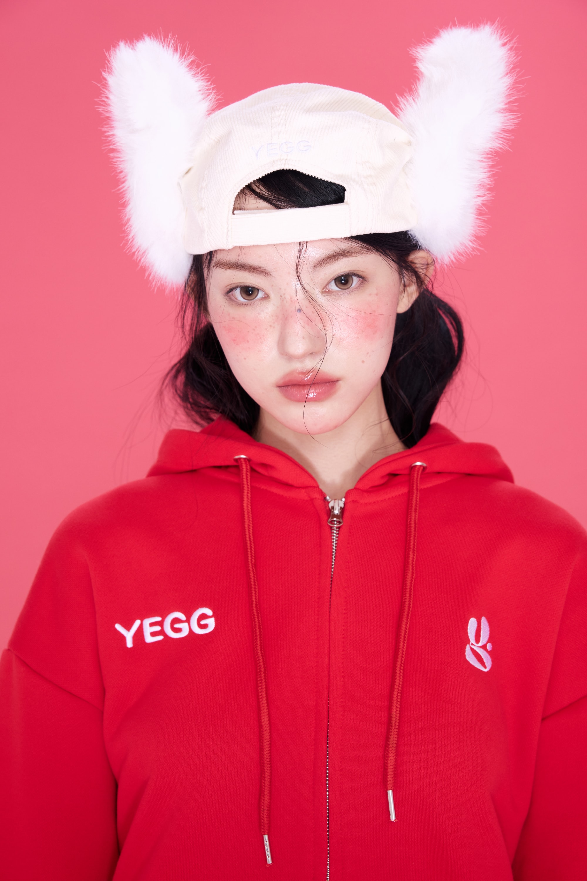 Twist fur cap Ivory