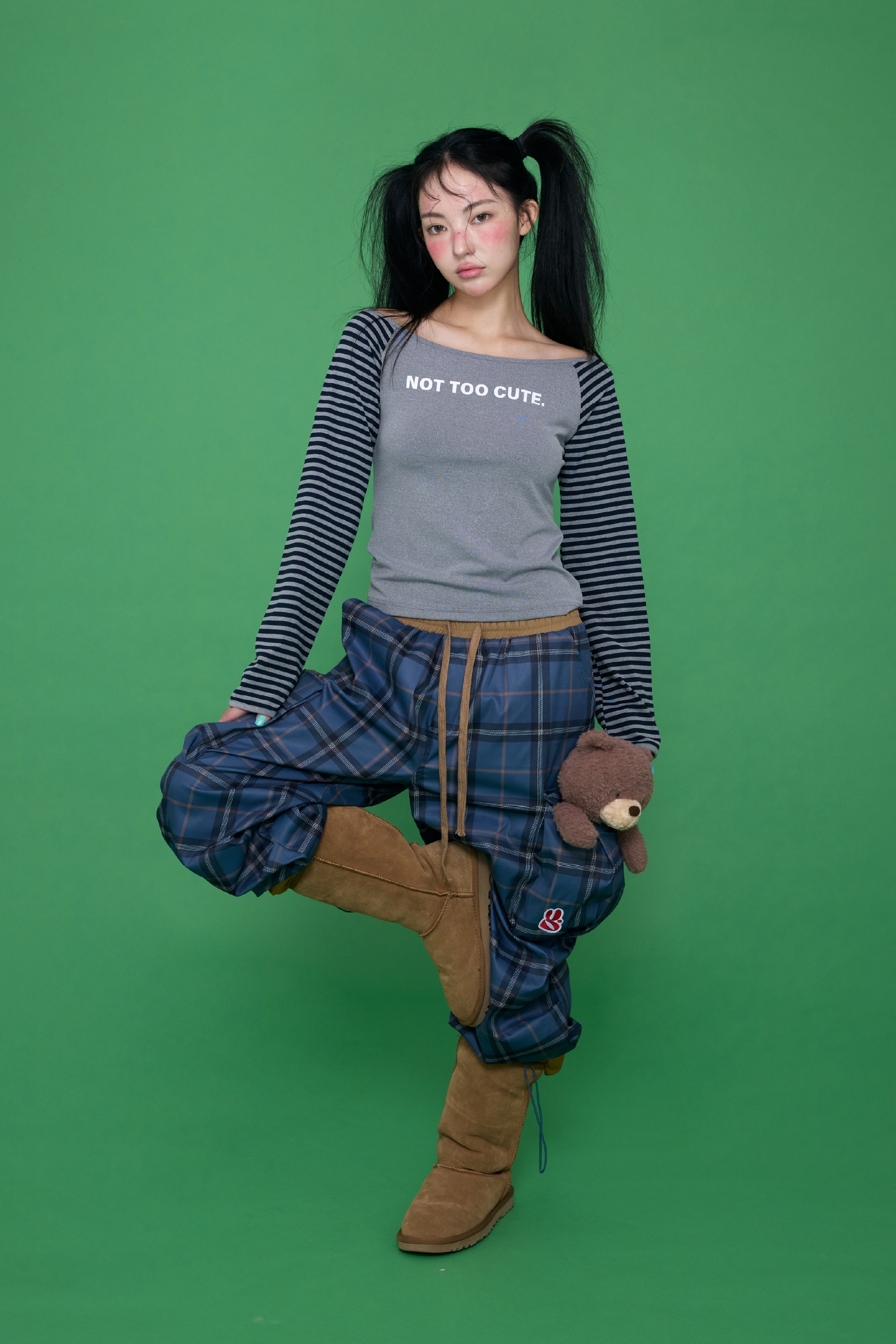 [9/18 순차출고] Mix Check Cargo Pants