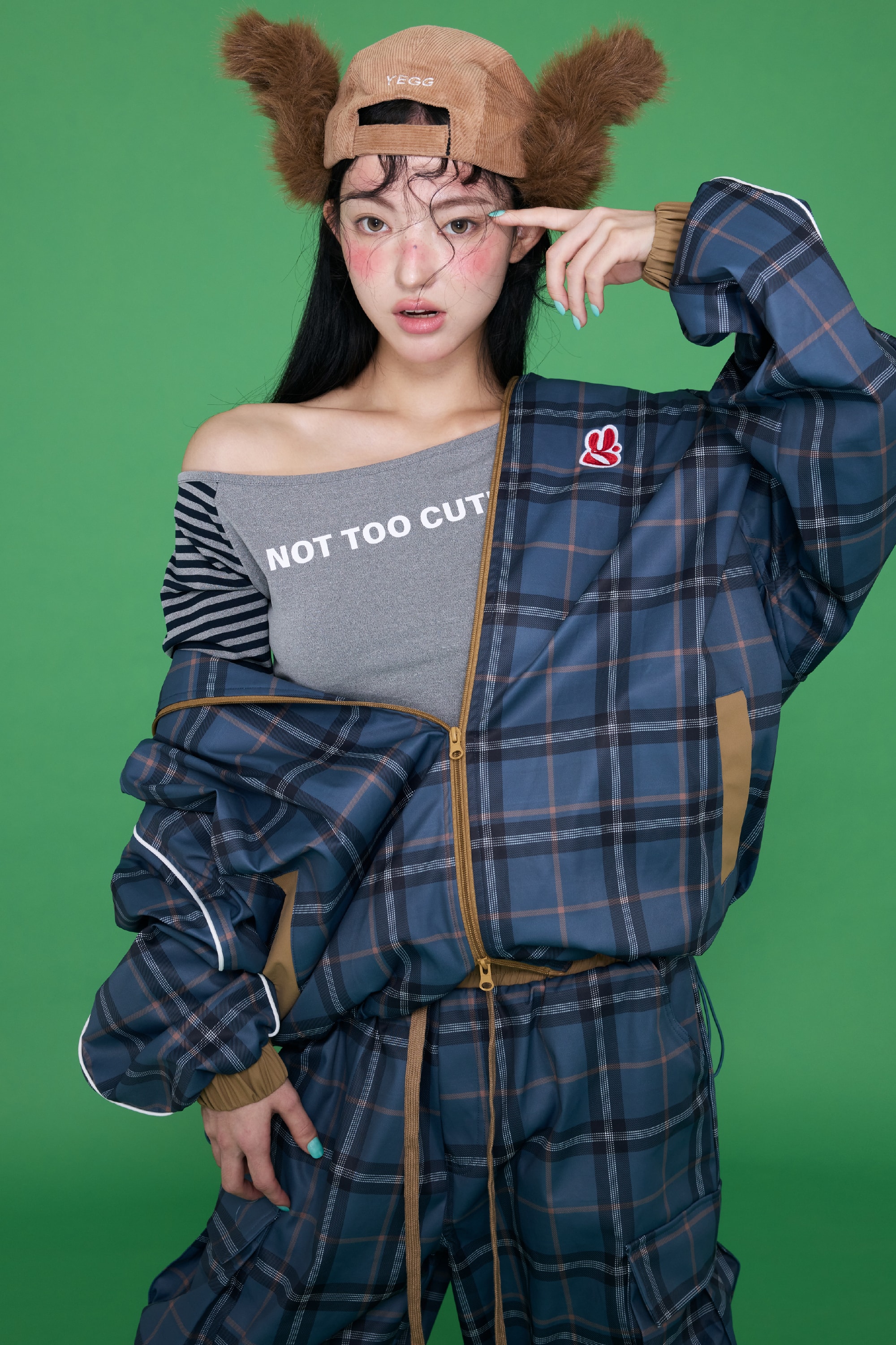 Stripe Sleeve T Gray