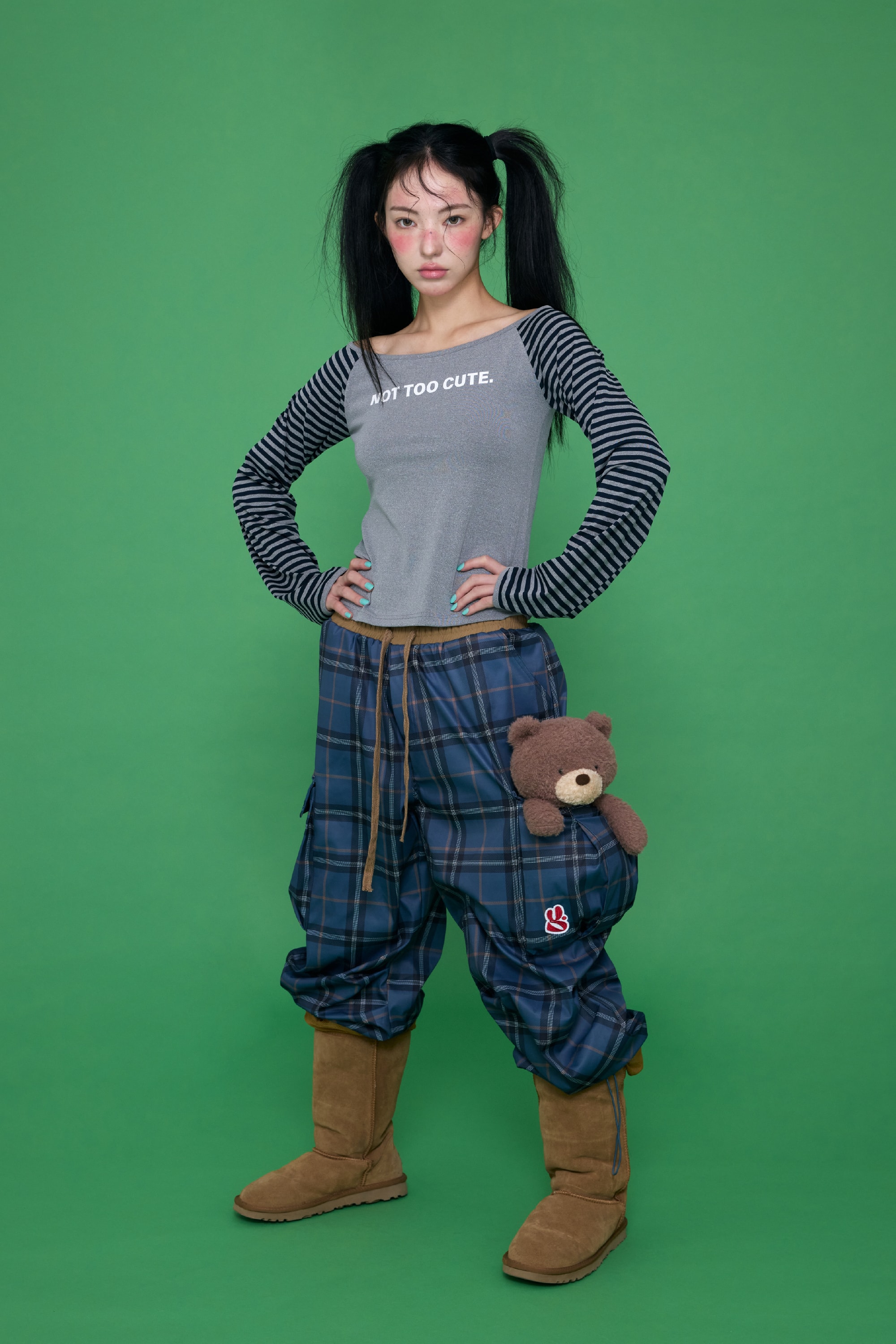 [9/18 순차출고] Mix Check Cargo Pants