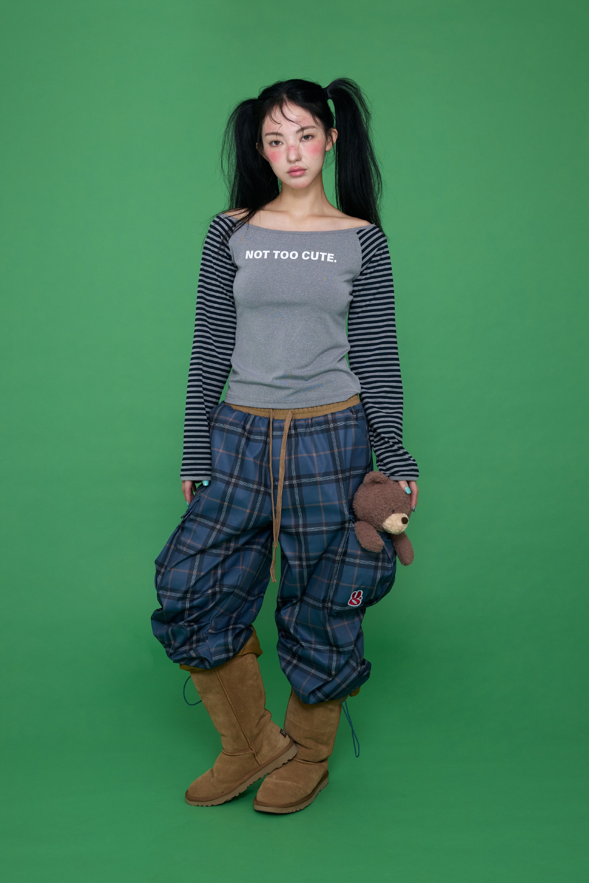 [9/18 순차출고] Mix Check Cargo Pants