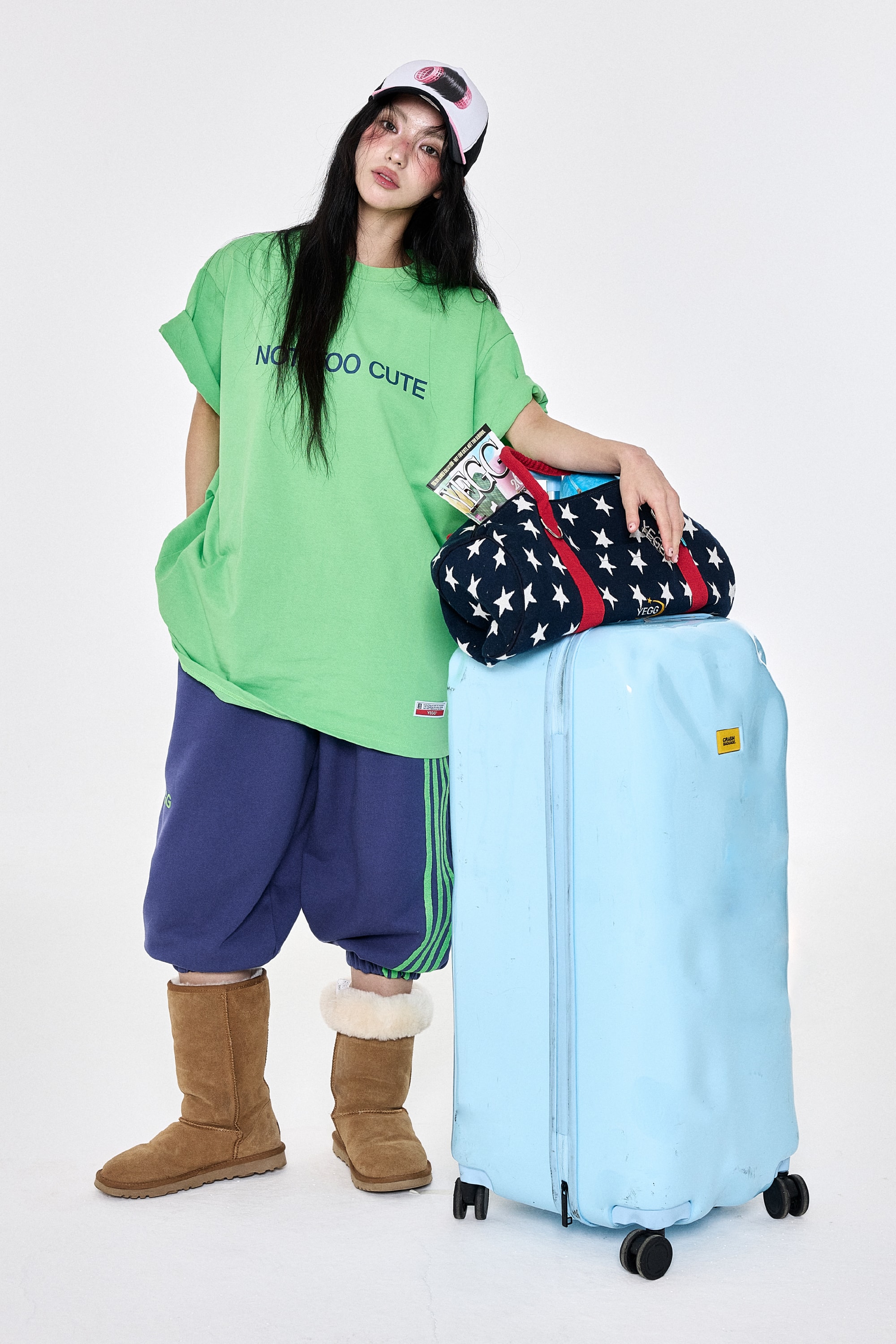 4 Line Jogger Bluegreen