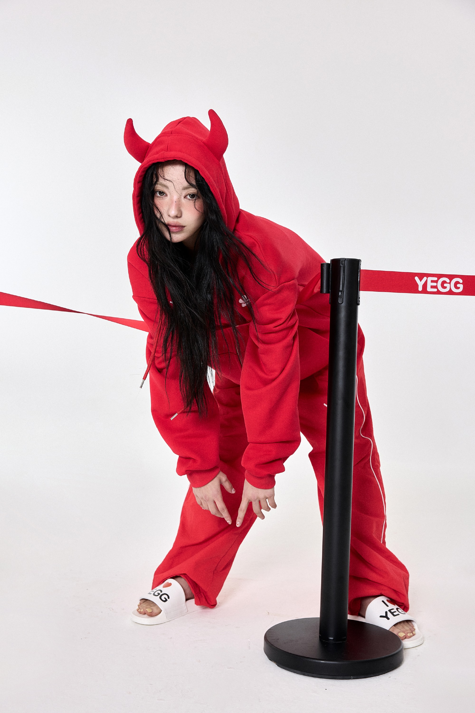 [BASIC]Devil Hoodie Red