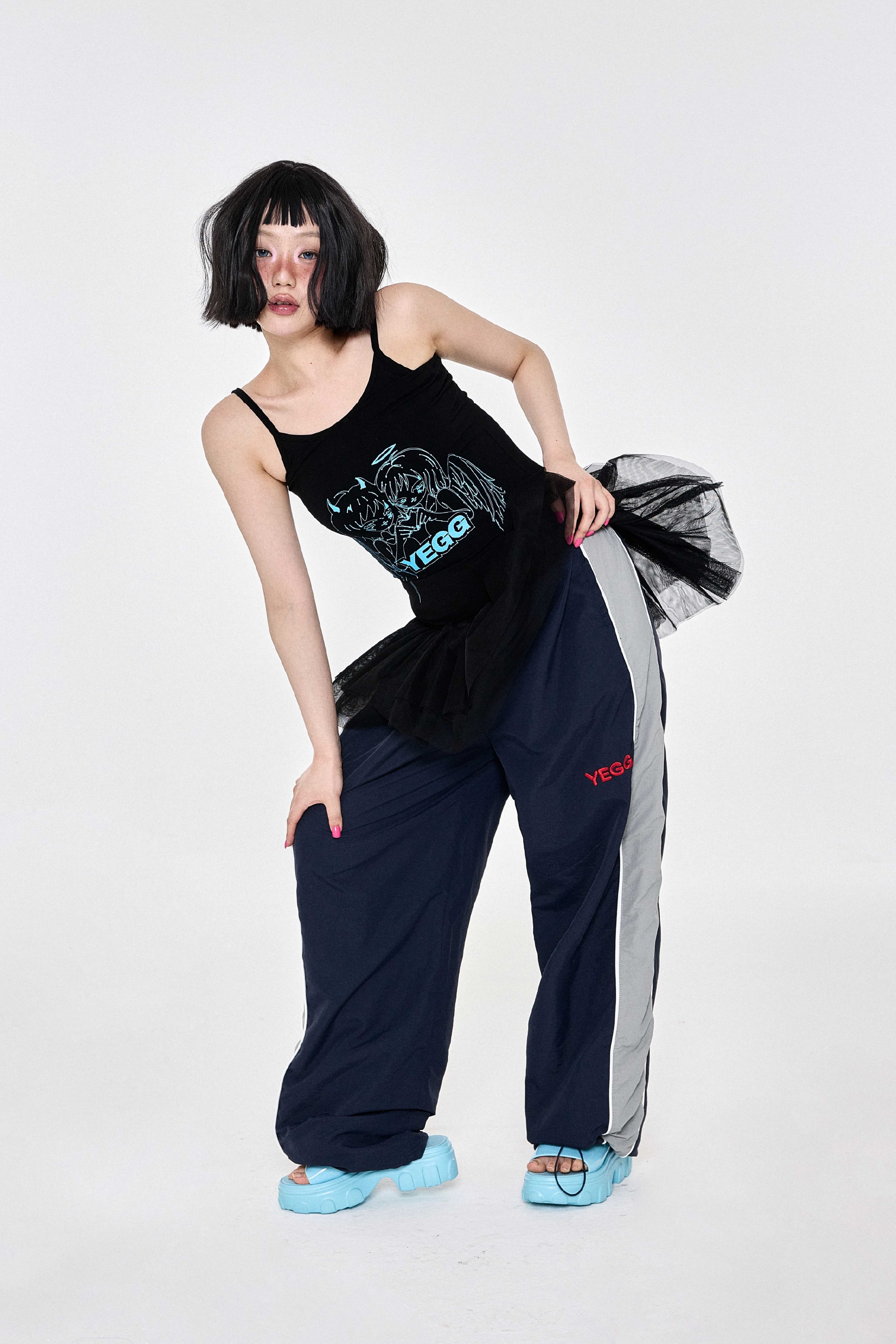 Nylon Track Pants (2colors)