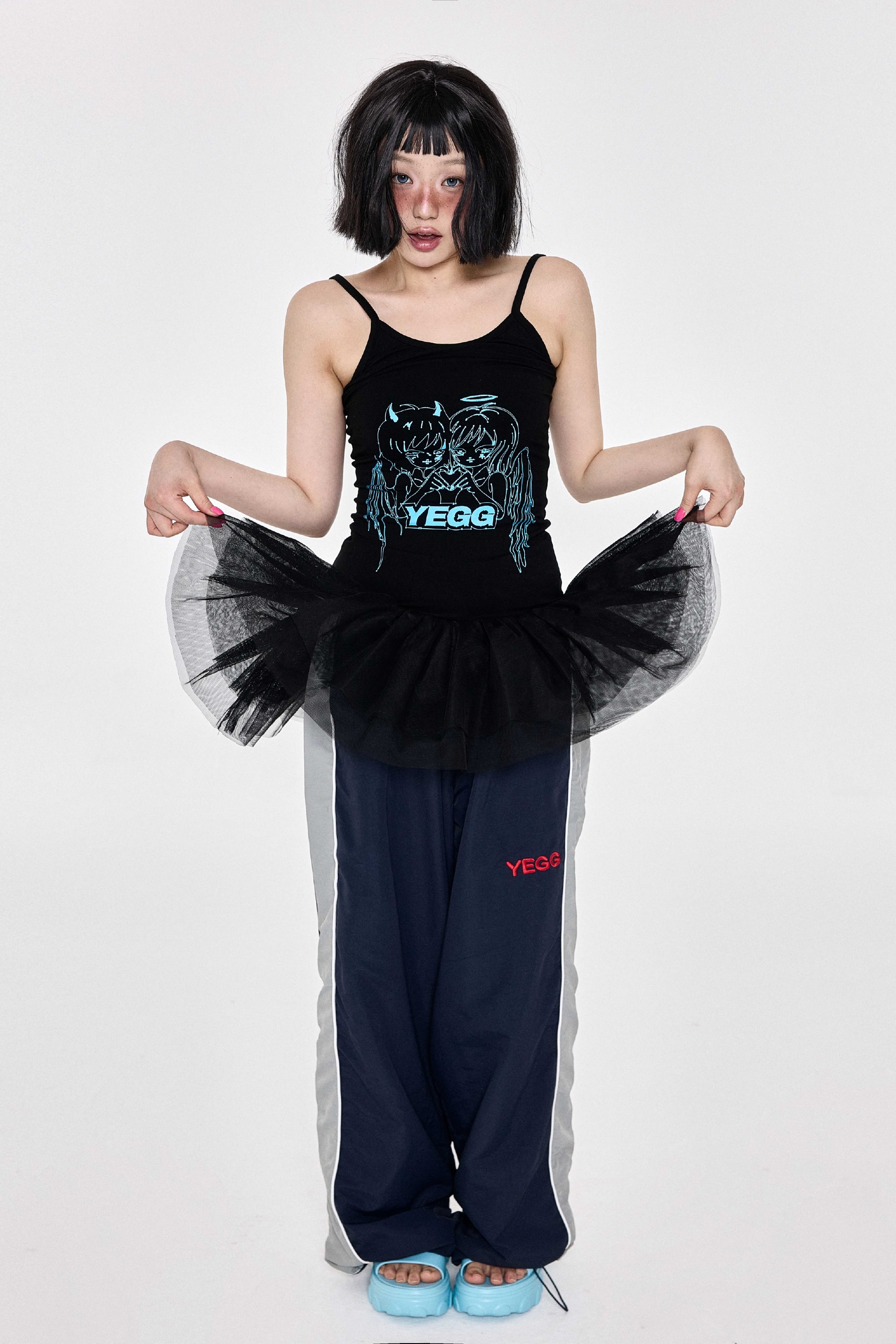 Nylon Track Pants (2colors)