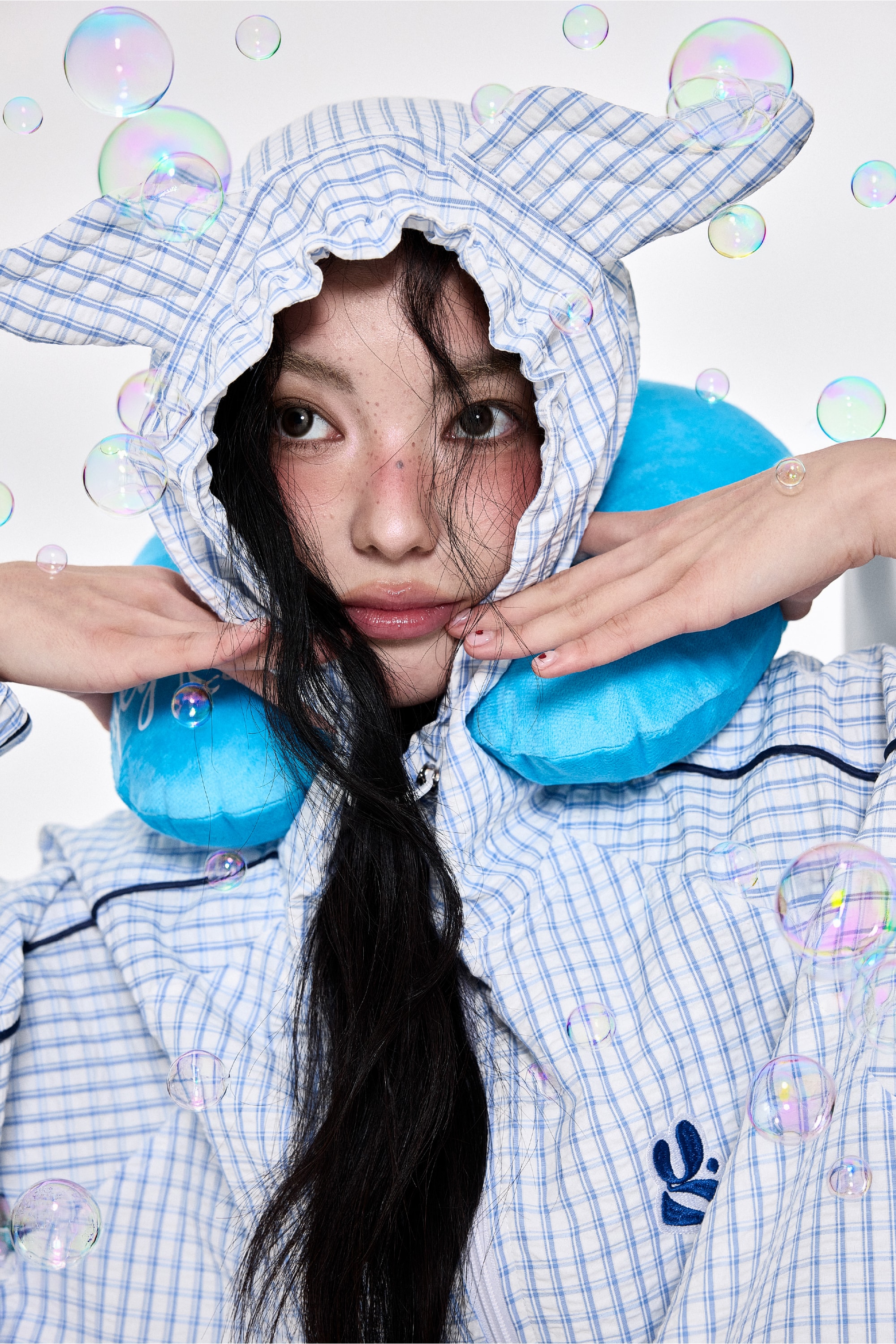 [10월 말 오픈] Wing Check Windbreaker Skyblue