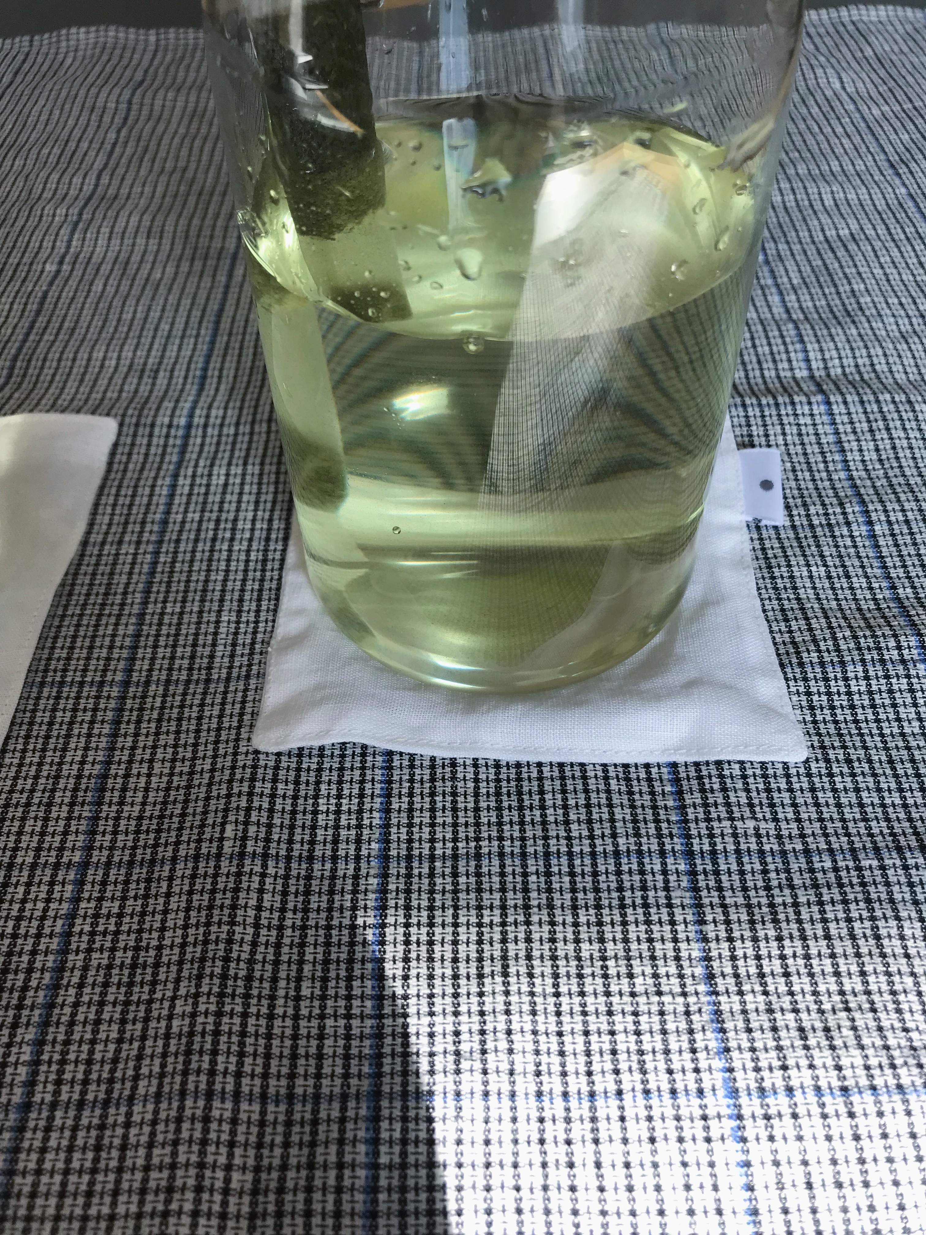 white coaster