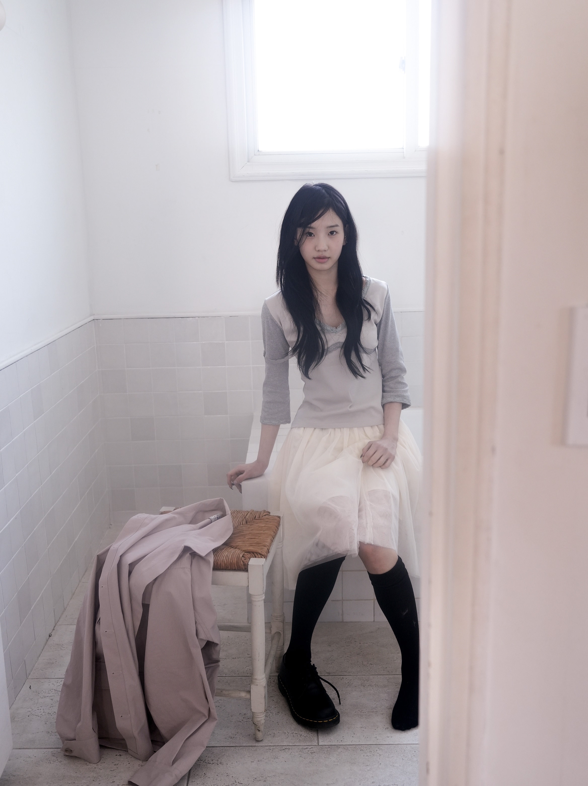 [7차 리오더] Lace top, grey