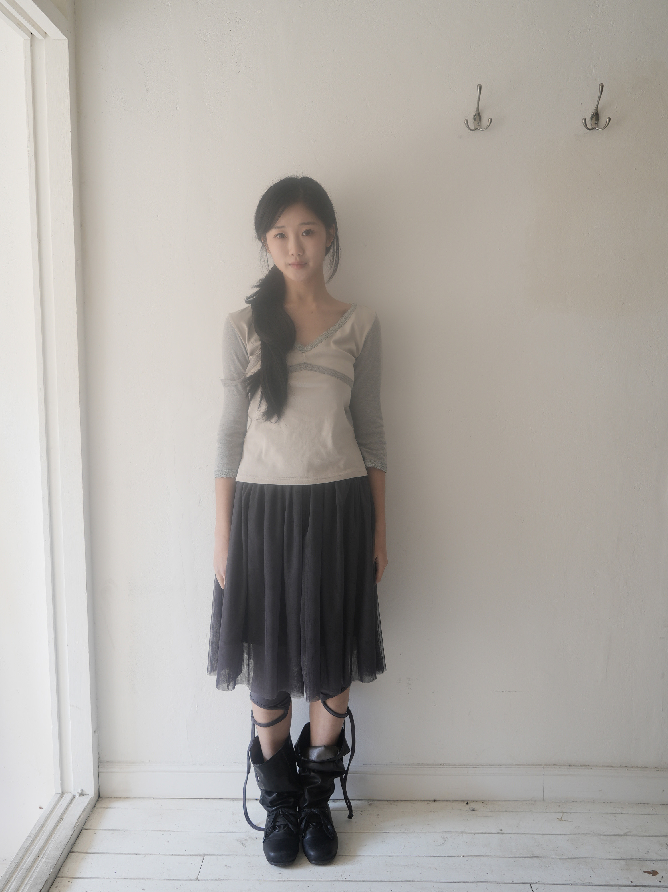 Tulle skirt, charcoal