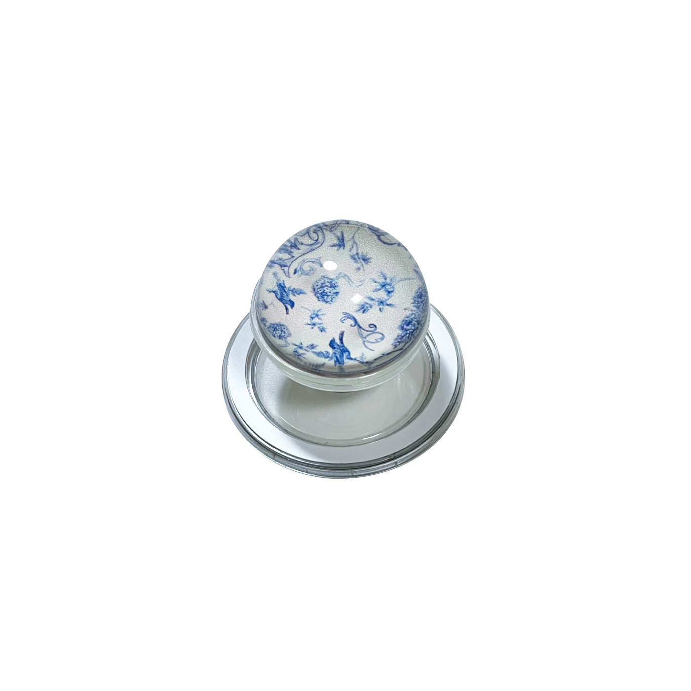 blue pattern plate