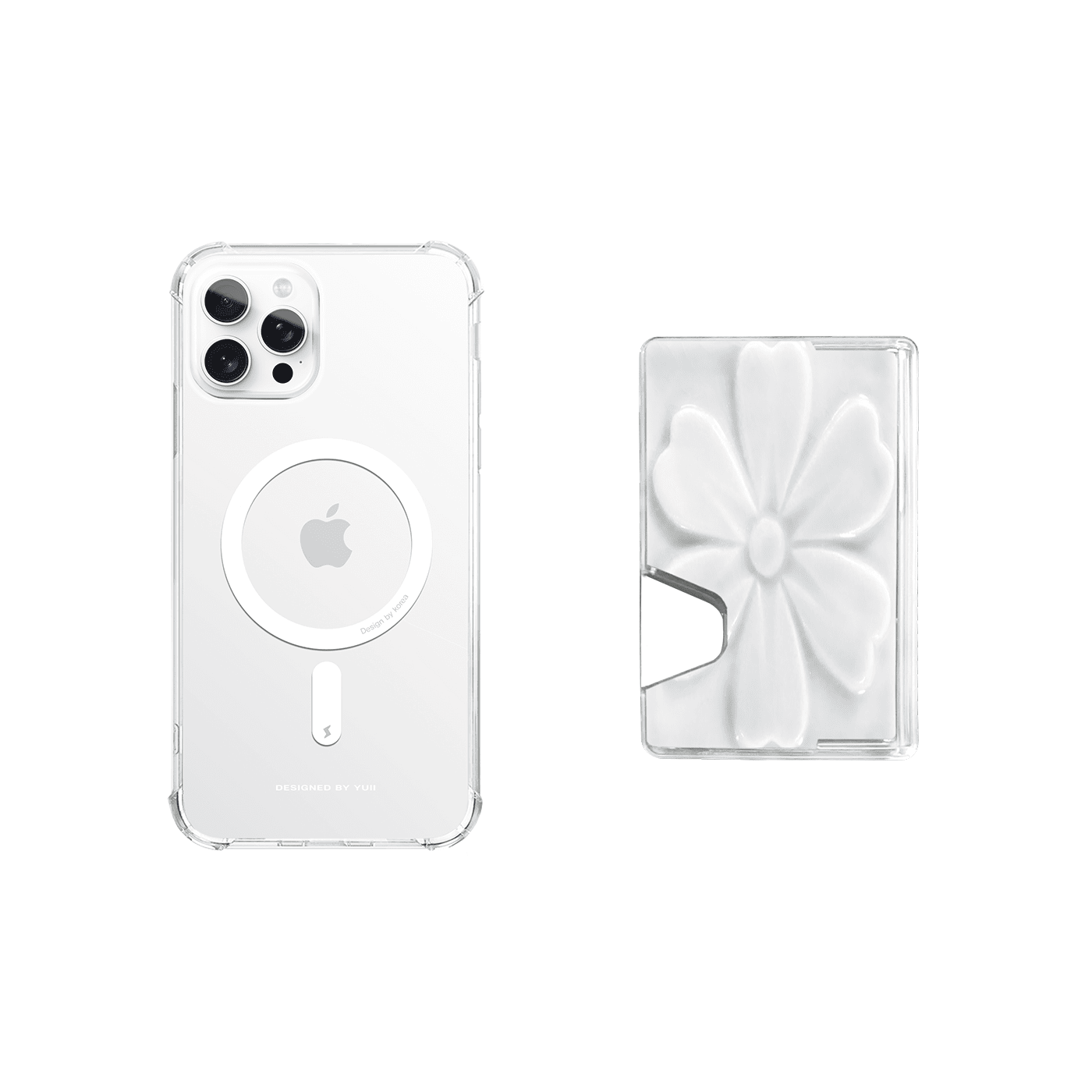 white flower magsafe set