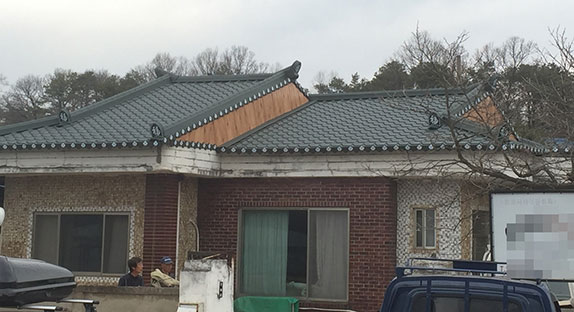 슬라브지붕(목재)